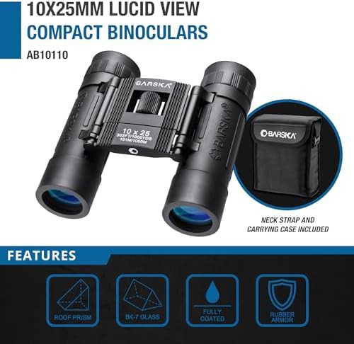 Compact folding lucid view binoculars 10x25 — photo 5