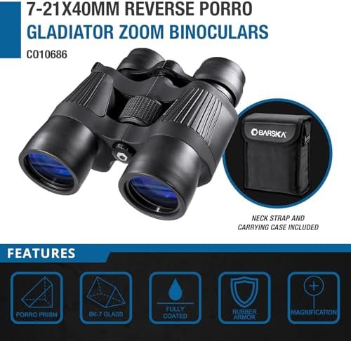 Variable zoom gladiator sports binoculars 7-21x40 — photo 4