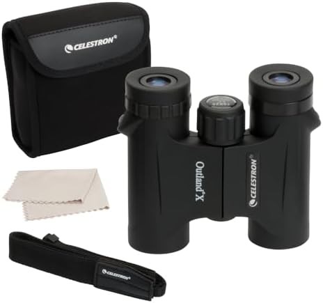 Compact 10x25 travel and hiking binoculars