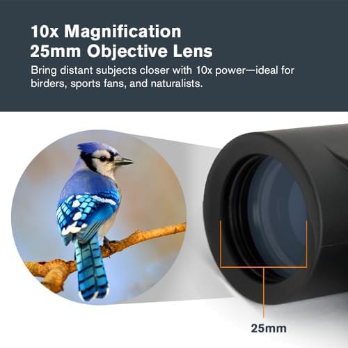 Compact 10x25 travel and hiking binoculars — photo 3