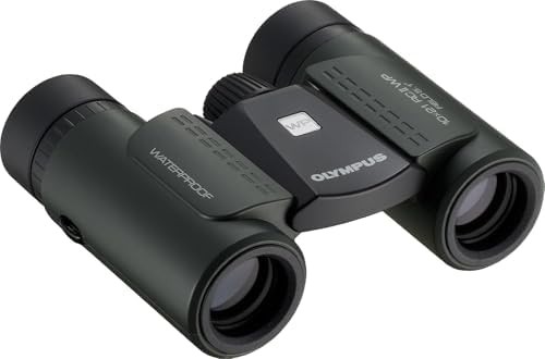 Dark green waterproof compact binoculars