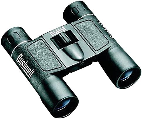 Compact black porro prism binoculars