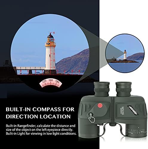 AOMEKIE 10x50 green waterproof marine binoculars — photo 5