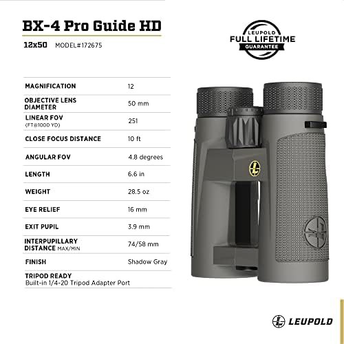 Pro Guide HD 12x50mm Shadow Gray — photo 5