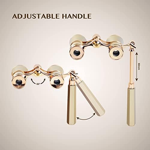 AOMEKIE 3x25 gold lorgnette theater glasses — photo 4