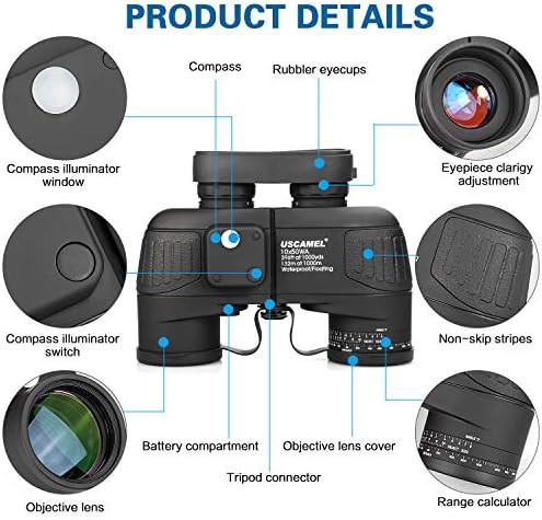 Tenfold waterproof marine binoculars with compass — photo 3