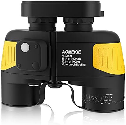 AOMEKIE 7x50 yellow waterproof marine binoculars