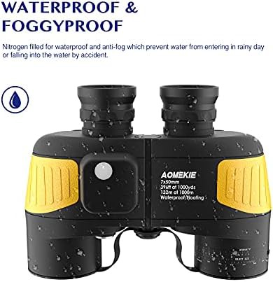 AOMEKIE 7x50 yellow waterproof marine binoculars — photo 5