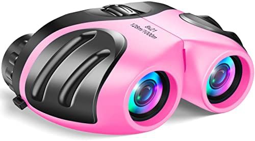 Pink outdoor binoculars for kids and teens