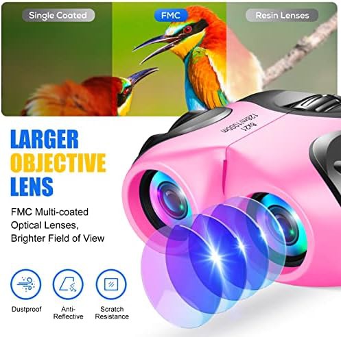 Pink outdoor binoculars for kids and teens — photo 5
