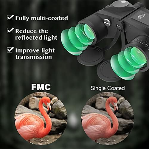 AOMEKIE 10x50 black waterproof marine binoculars — photo 3