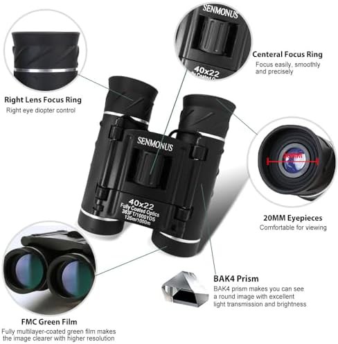 SENMONUS 40x22 pocket binoculars for travel — photo 3