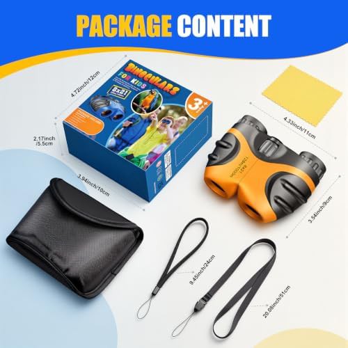 Orange compact waterproof binoculars for kids — photo 4