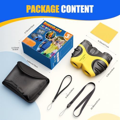 Yellow waterproof binoculars for kids birding — photo 4