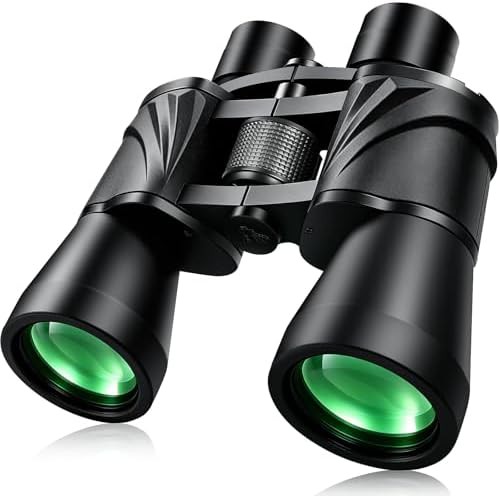 High powered binoculars with phone adapter