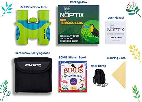 Noptix kids bird watching green binoculars — photo 3