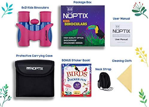 Noptix kids bird watching pink binoculars — photo 3