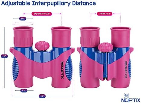 Noptix kids bird watching pink binoculars — photo 4