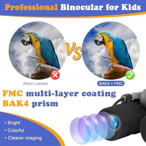 Kids shockproof mini black binoculars — photo 4