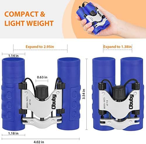 Blue folding shockproof binoculars for children — photo 3