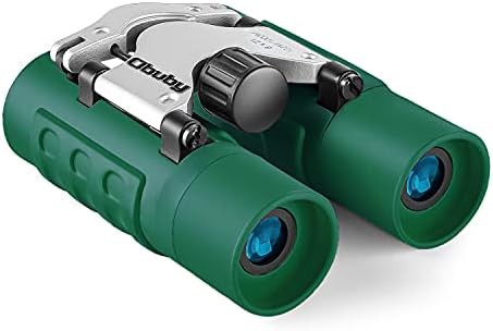 Green shockproof folding binoculars for kids