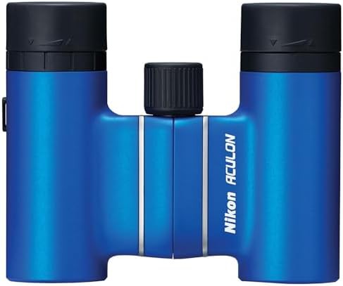 Blue compact travel binoculars 8x21 — photo 3
