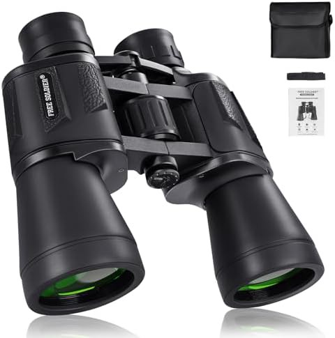 High power black birding binoculars