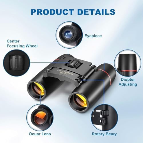 Portable mini folding bird watching binoculars — photo 3