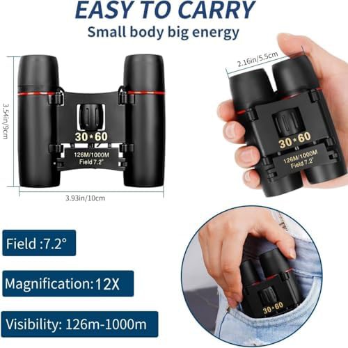 Portable mini folding bird watching binoculars — photo 5