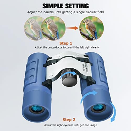 Blue compact binoculars with low light vision — photo 5