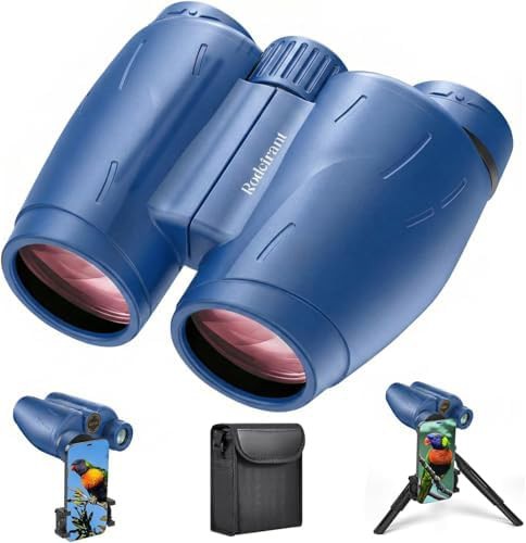 Black binoculars with tripod and phone adapter