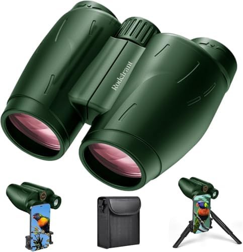 Green large eyepiece binoculars for adults
