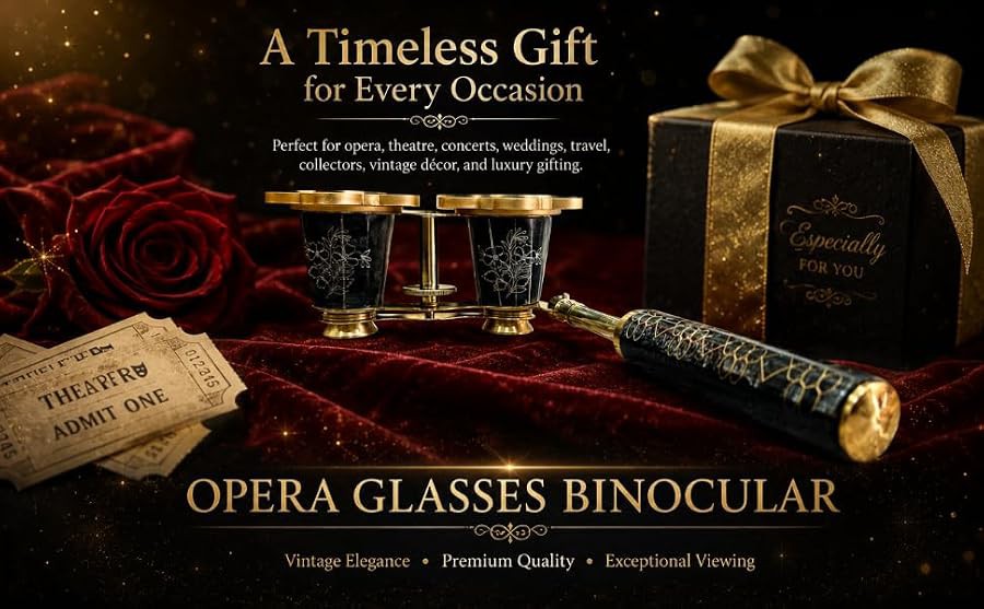 Vintage brass floral opera glasses — photo 3