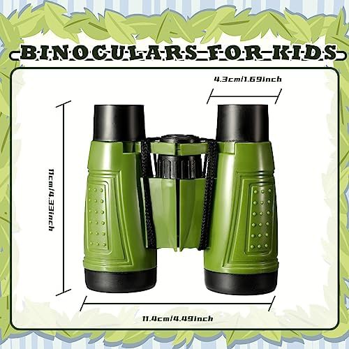 Bulk green educational binoculars with string — photo 3