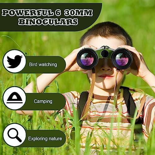 Bulk green educational binoculars with string — photo 4