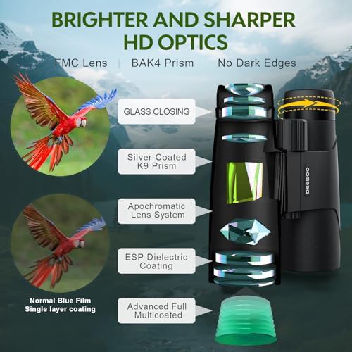 Deesoo 12x42 waterproof binoculars with tripod adapter — photo 3