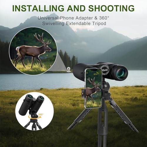Deesoo 12x42 waterproof binoculars with tripod adapter — photo 4