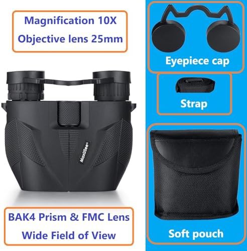 MaxUSee 10x25 compact binoculars for adults — photo 4