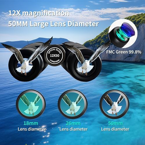 OIRHNL 12x50 waterproof high powered binoculars — photo 4