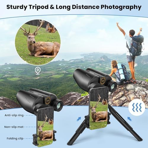 Black high magnification binoculars for adults — photo 3