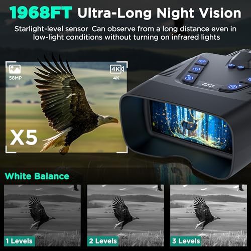 Rechargeable night vision goggles with screen — photo 3