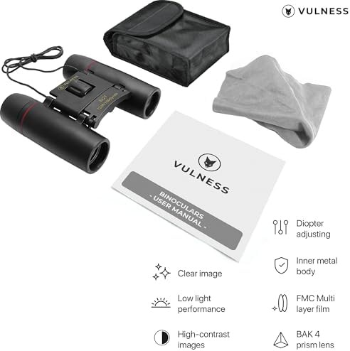 Black compact travel binoculars for adults — photo 5