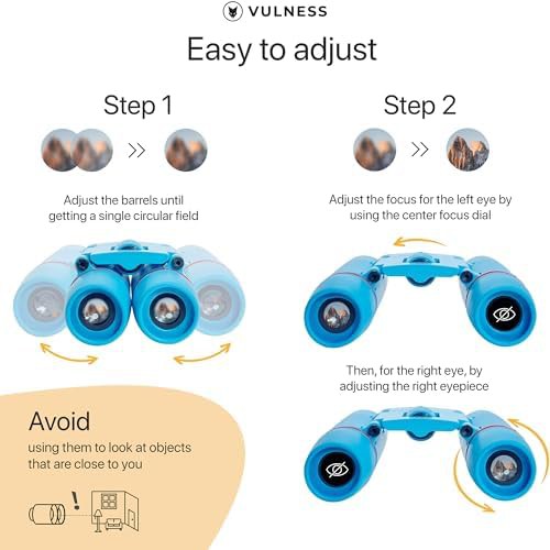 Blue mini travel binoculars for adults — photo 4