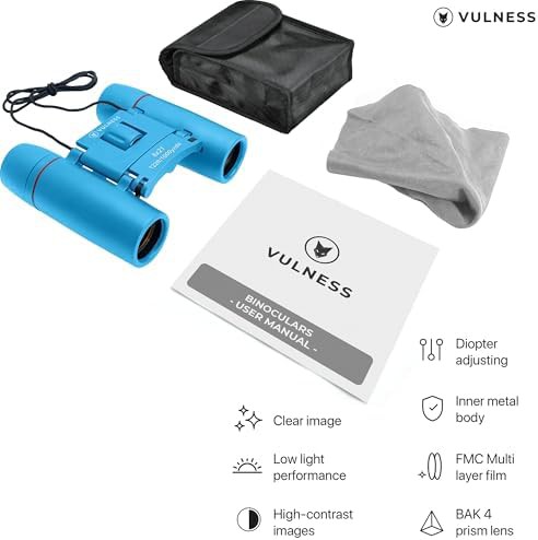 Blue mini travel binoculars for adults — photo 5