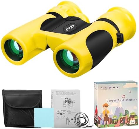 Yellow shockproof binoculars for children