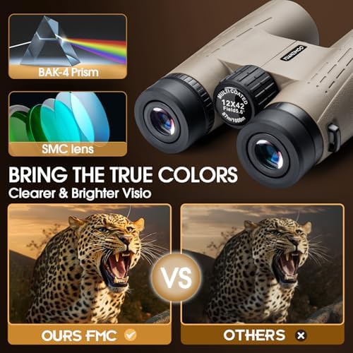 Mud brown 12x42 high power binoculars — photo 3