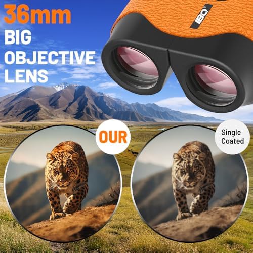Orange compact binoculars for bird watching — photo 3