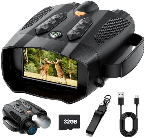 Tactical 4k night vision binoculars with camera