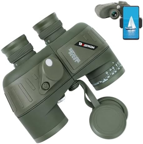 Waterproof marine navigation binoculars with rangefinder