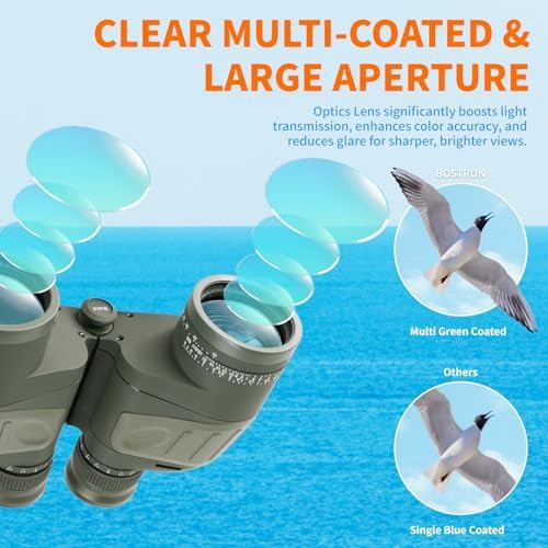 Waterproof marine navigation binoculars with rangefinder — photo 5